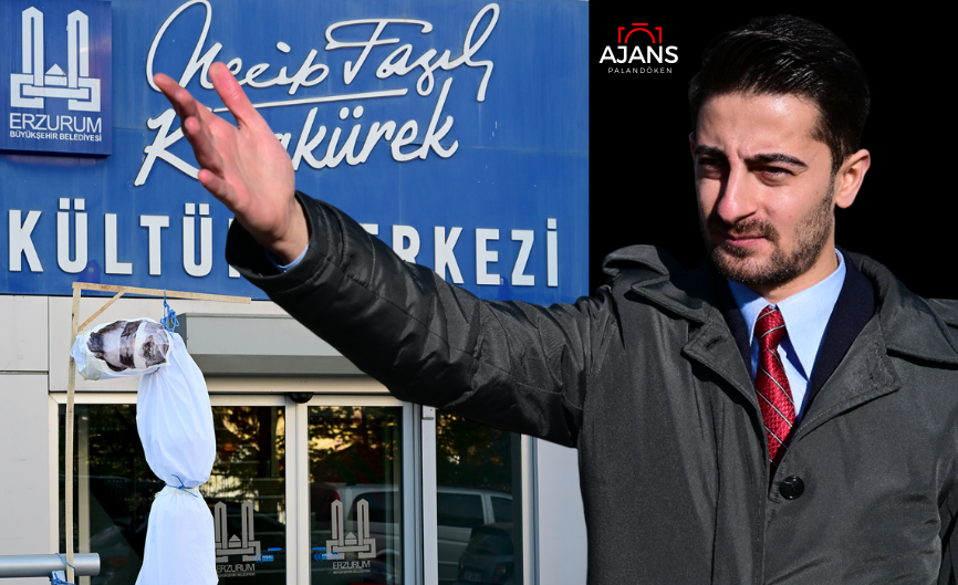 Apo'nun maketini astı!